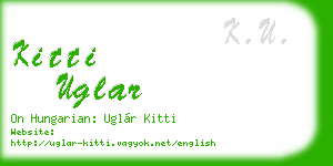 kitti uglar business card